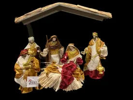 7” Nativity Set on Gazebo with Christmas manger scene  55 cm approx