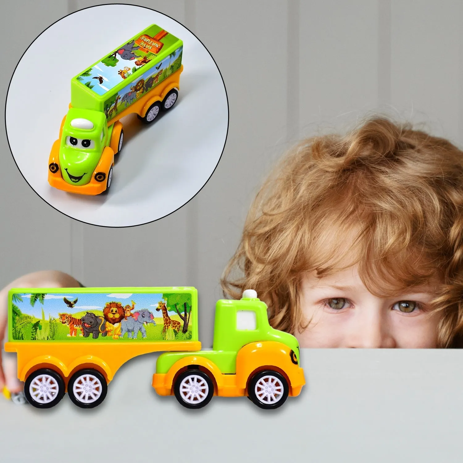 8052 Small Green and yellow Toy Truck.