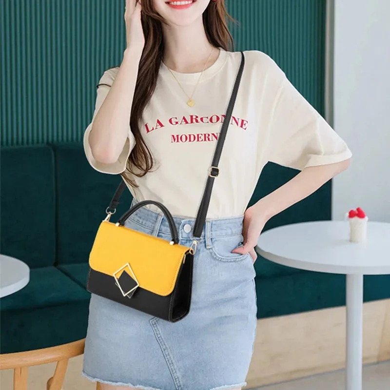 ARWEN & AJH GROUP   Women Small Handbag Luxury Messenger Bag High Quality PU Shoulder Bag Ladies Lock Design   Bags Female