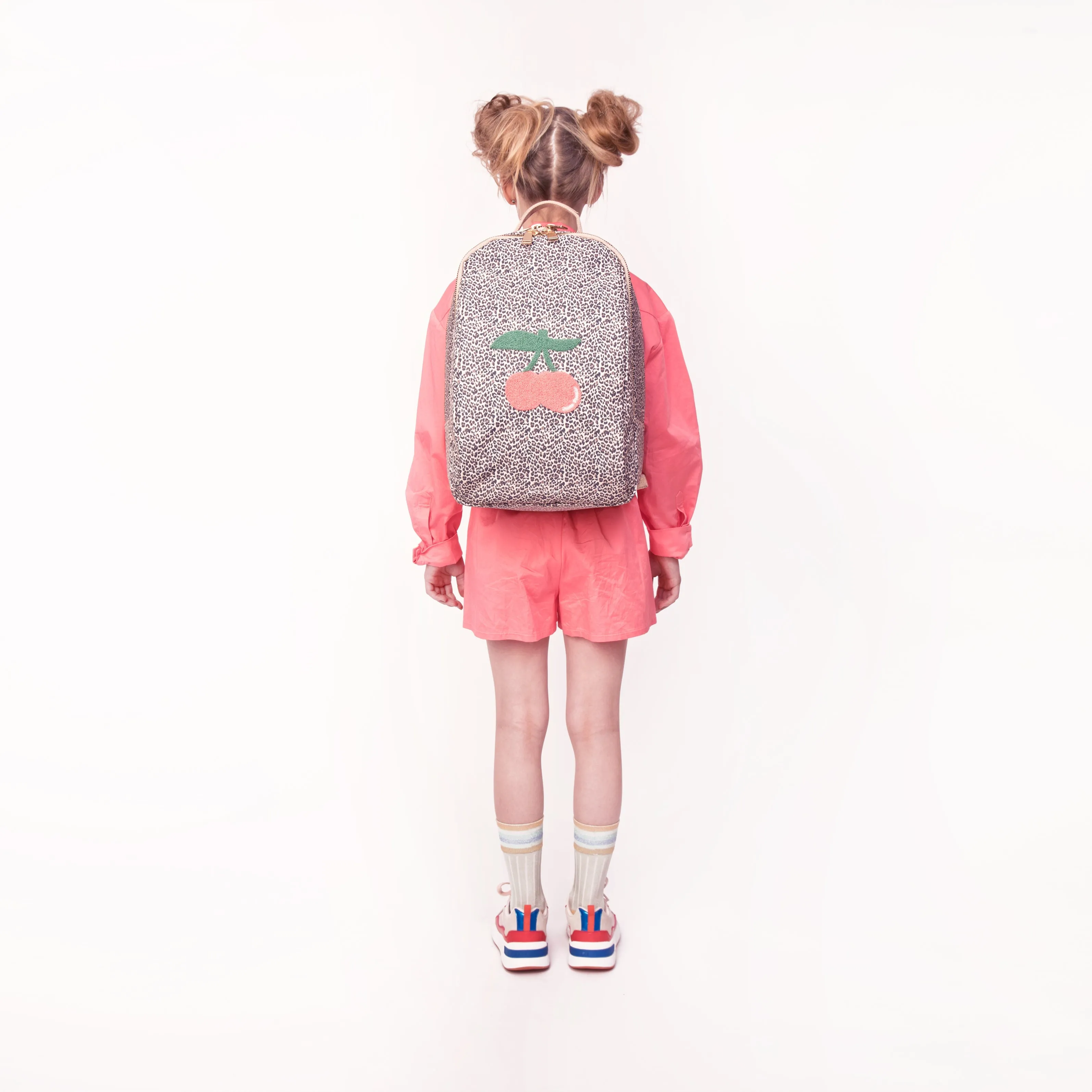 Backpack James - Leopard Cherry