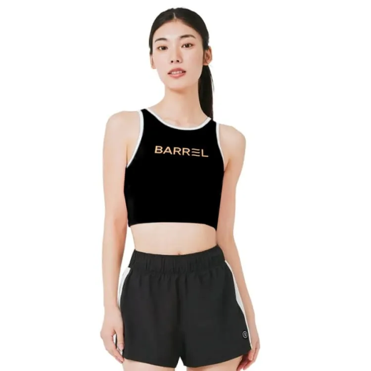 Barrel Women Vibe Half Bra Top-BLACK