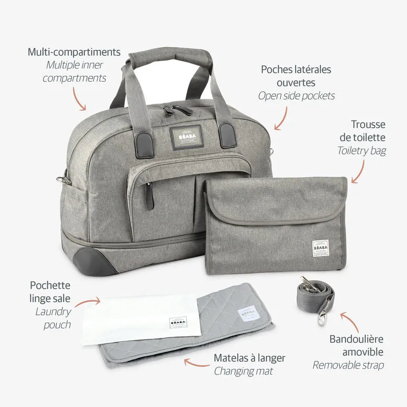 Beaba Amsterdam II Expandable Travel Changing Bag - Heather Grey