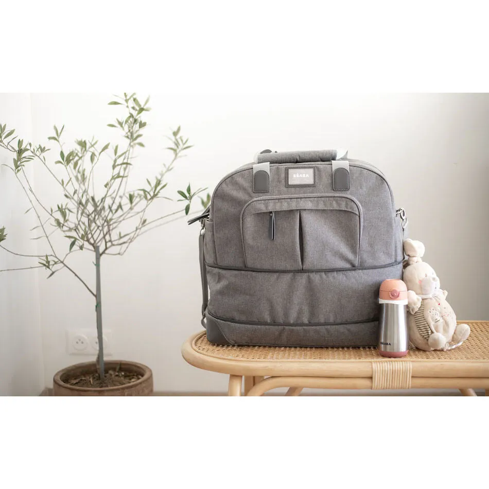 Beaba Amsterdam II Expandable Travel Changing Bag - Heather Grey