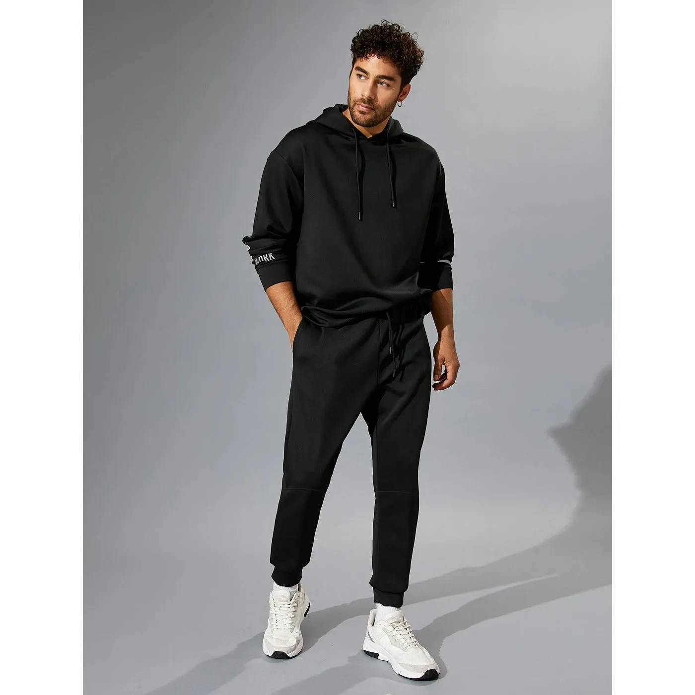 Black Sports Plain Joggers