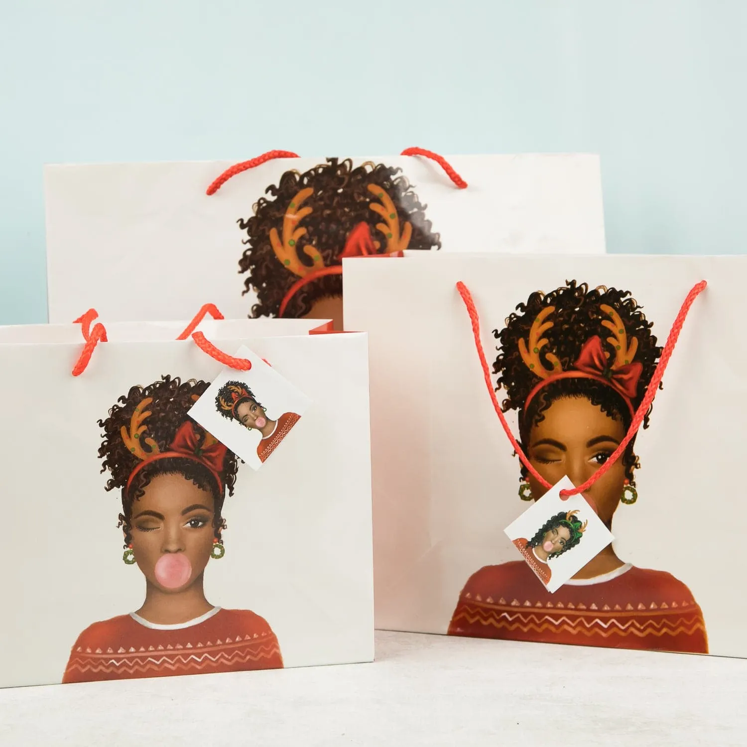 Brown Sugar Babe Holiday Gift Bag Set (3)