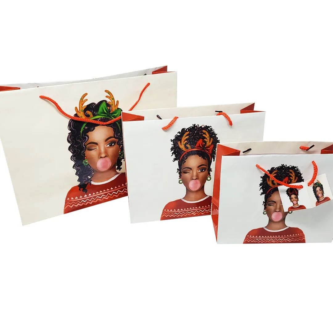 Brown Sugar Babe Holiday Gift Bag Set (3)