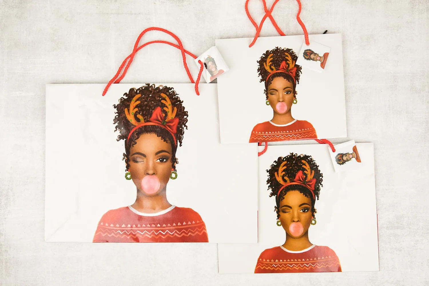 Brown Sugar Babe Holiday Gift Bag Set (3)