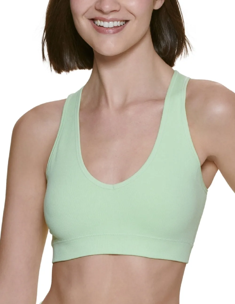 Calvin Klein Women's Ribbed Sports Bra Green Size X-Large