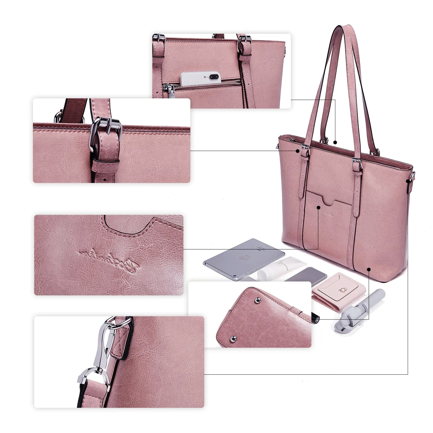 Carol Women Briefcase - Vintage Tote