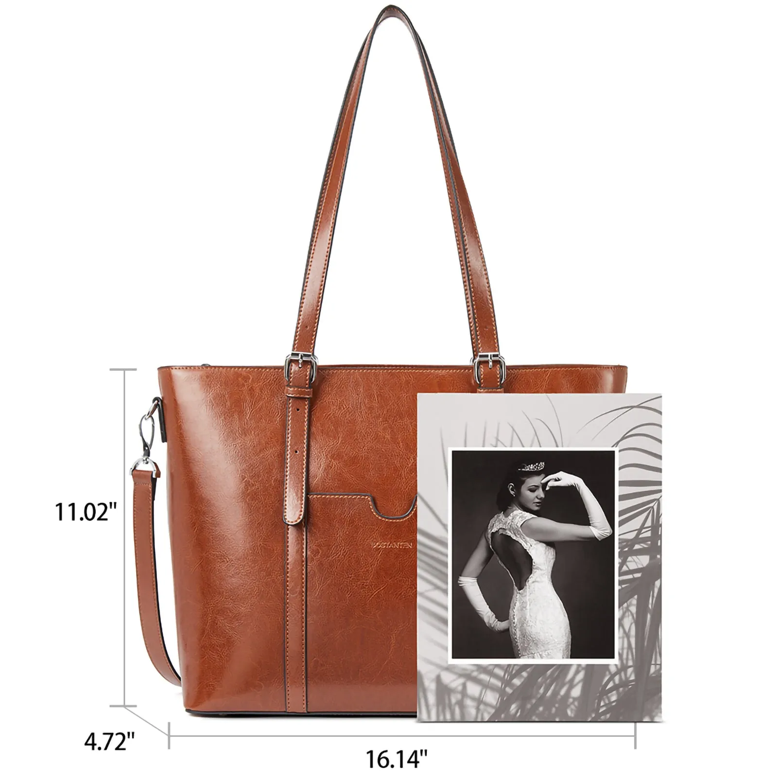 Carol Women Briefcase - Vintage Tote