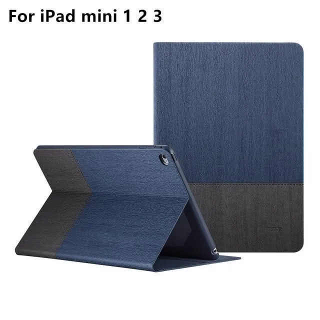 Case for iPad Mini 5 2019 mini 4 3 2 1 Case Oxford Cloth Back Trifold Stand Auto Sleep/Wake up Smart Cover for iPad Mini 5