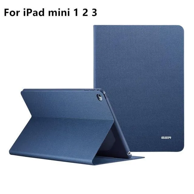 Case for iPad Mini 5 2019 mini 4 3 2 1 Case Oxford Cloth Back Trifold Stand Auto Sleep/Wake up Smart Cover for iPad Mini 5