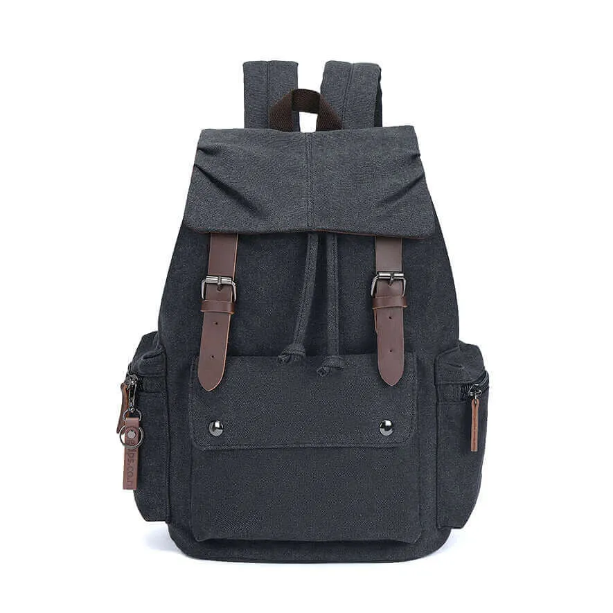 Casual Canvas Laptop Backpack 23L