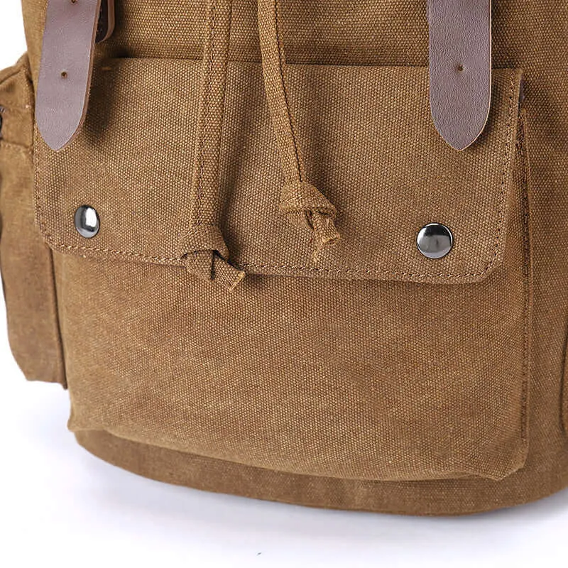 Casual Canvas Laptop Backpack 23L