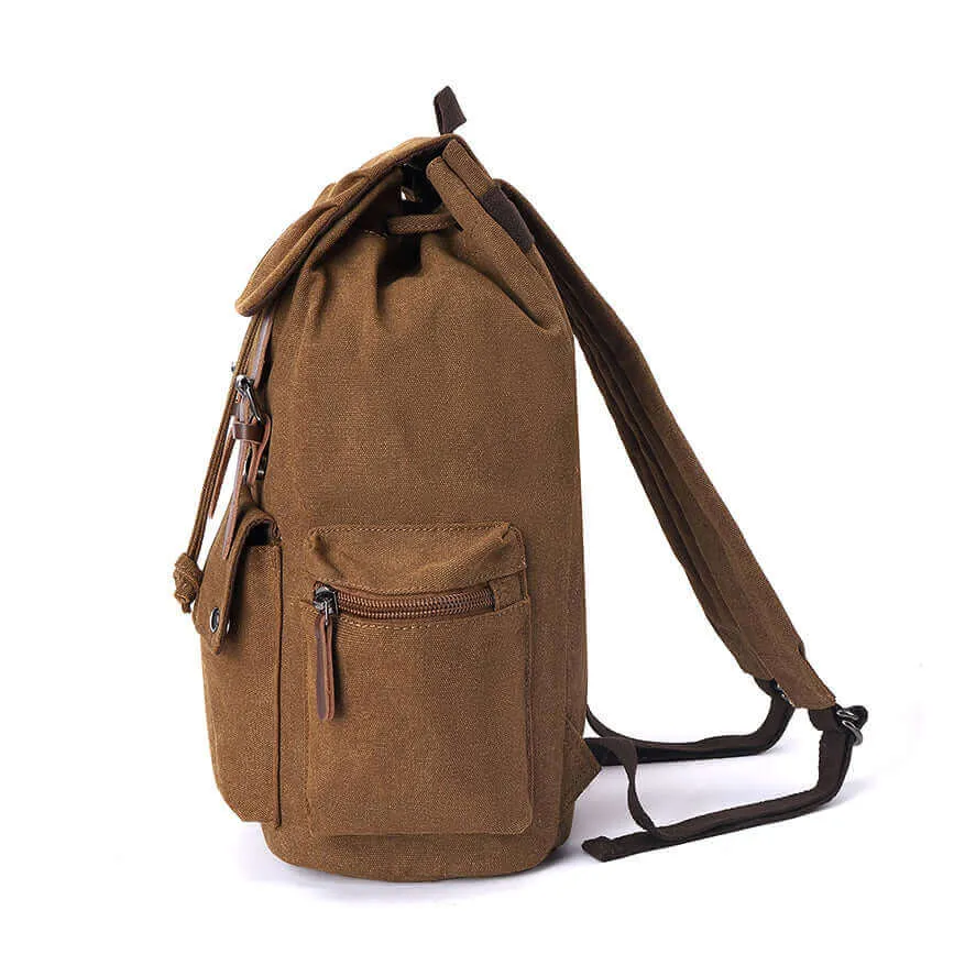 Casual Canvas Laptop Backpack 23L