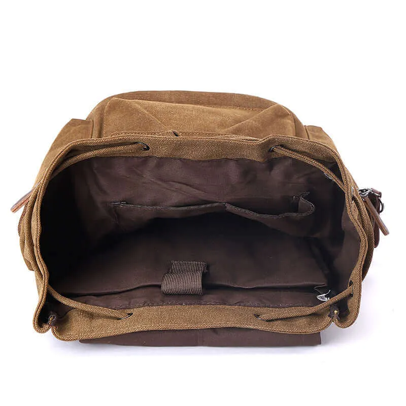 Casual Canvas Laptop Backpack 23L