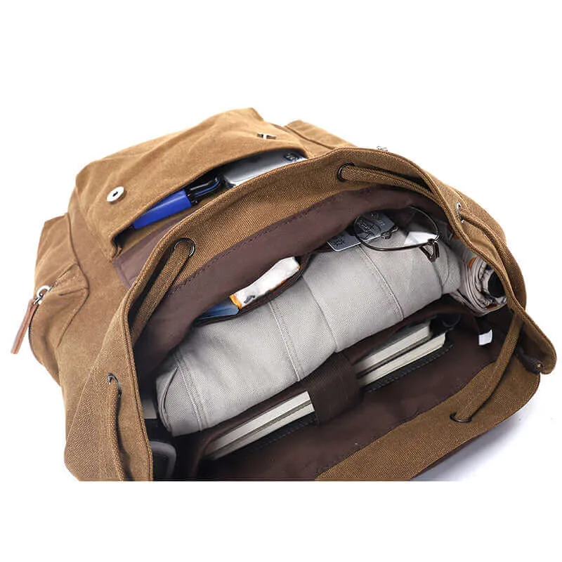 Casual Canvas Laptop Backpack 23L