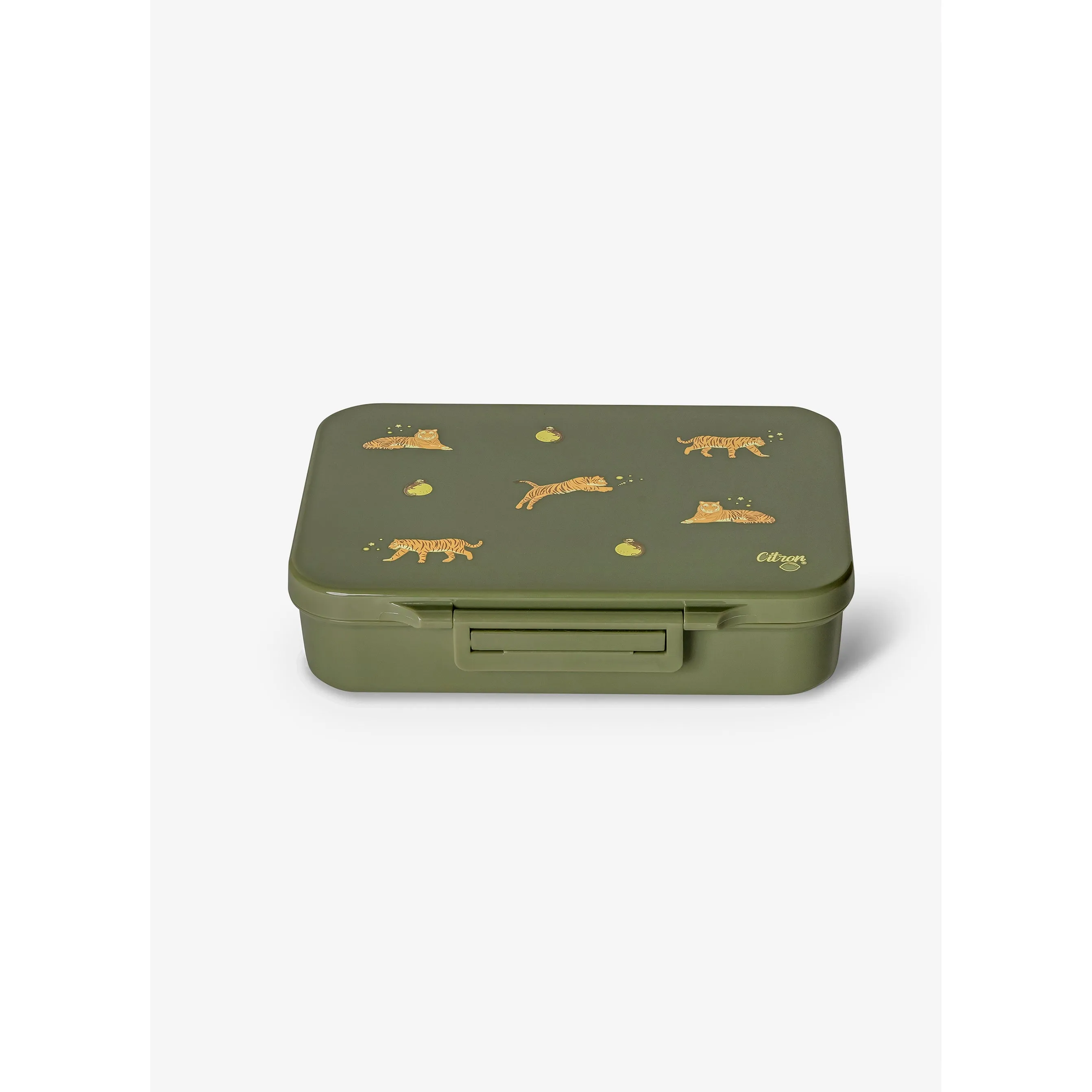 Citron Incredible Tritan Lunchbox with Saucer - Tiger