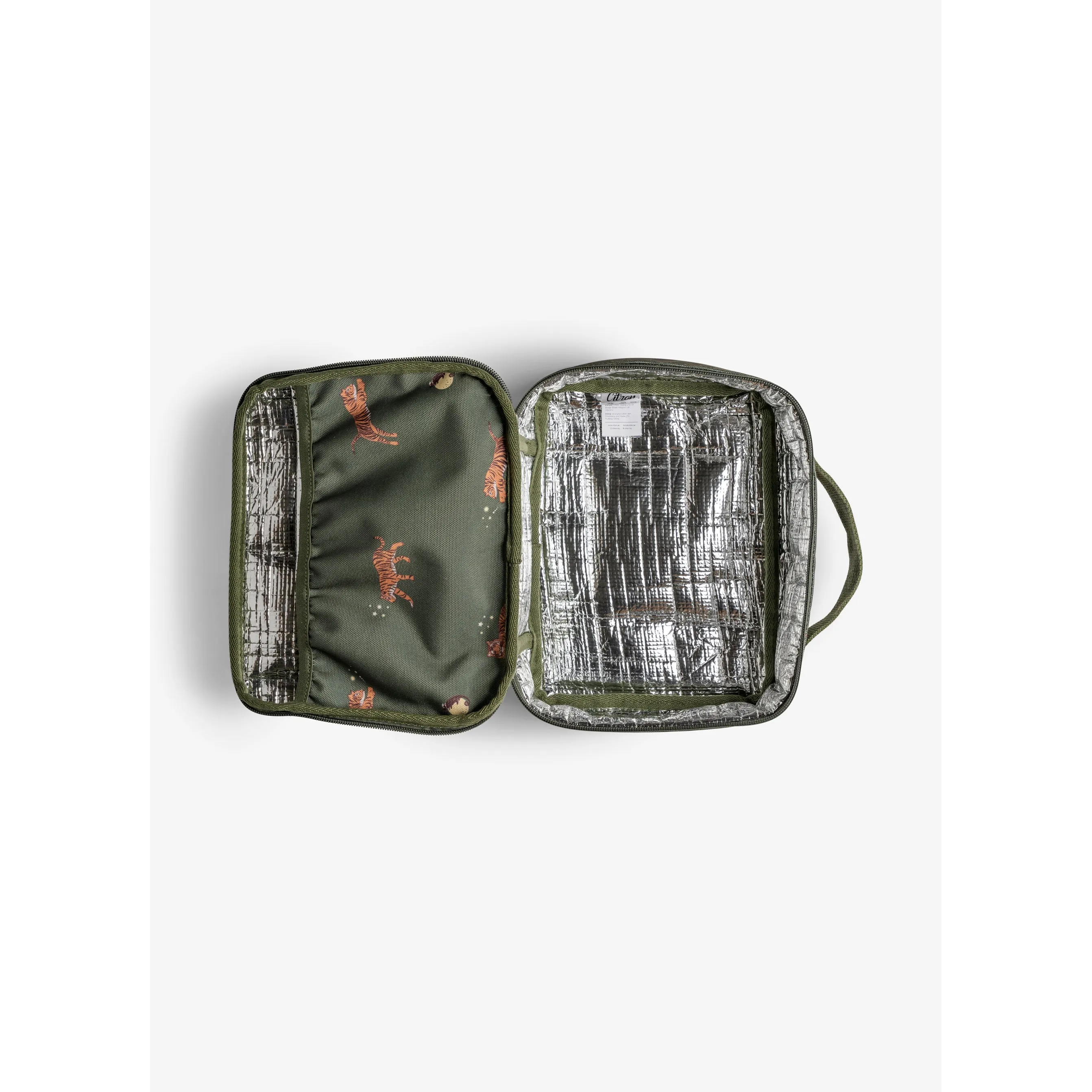 Citron Thermal Square Lunch Bag - Tiger