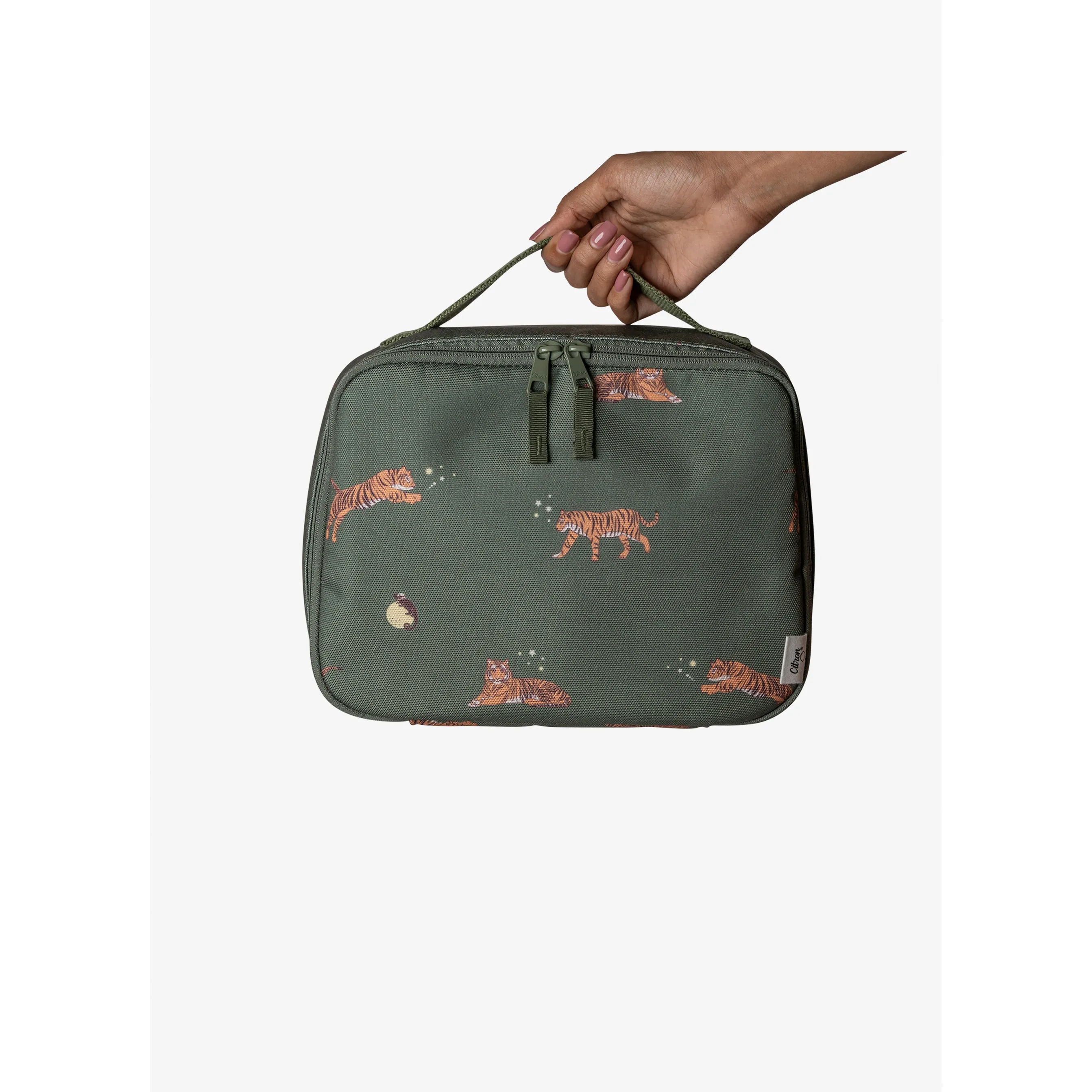 Citron Thermal Square Lunch Bag - Tiger