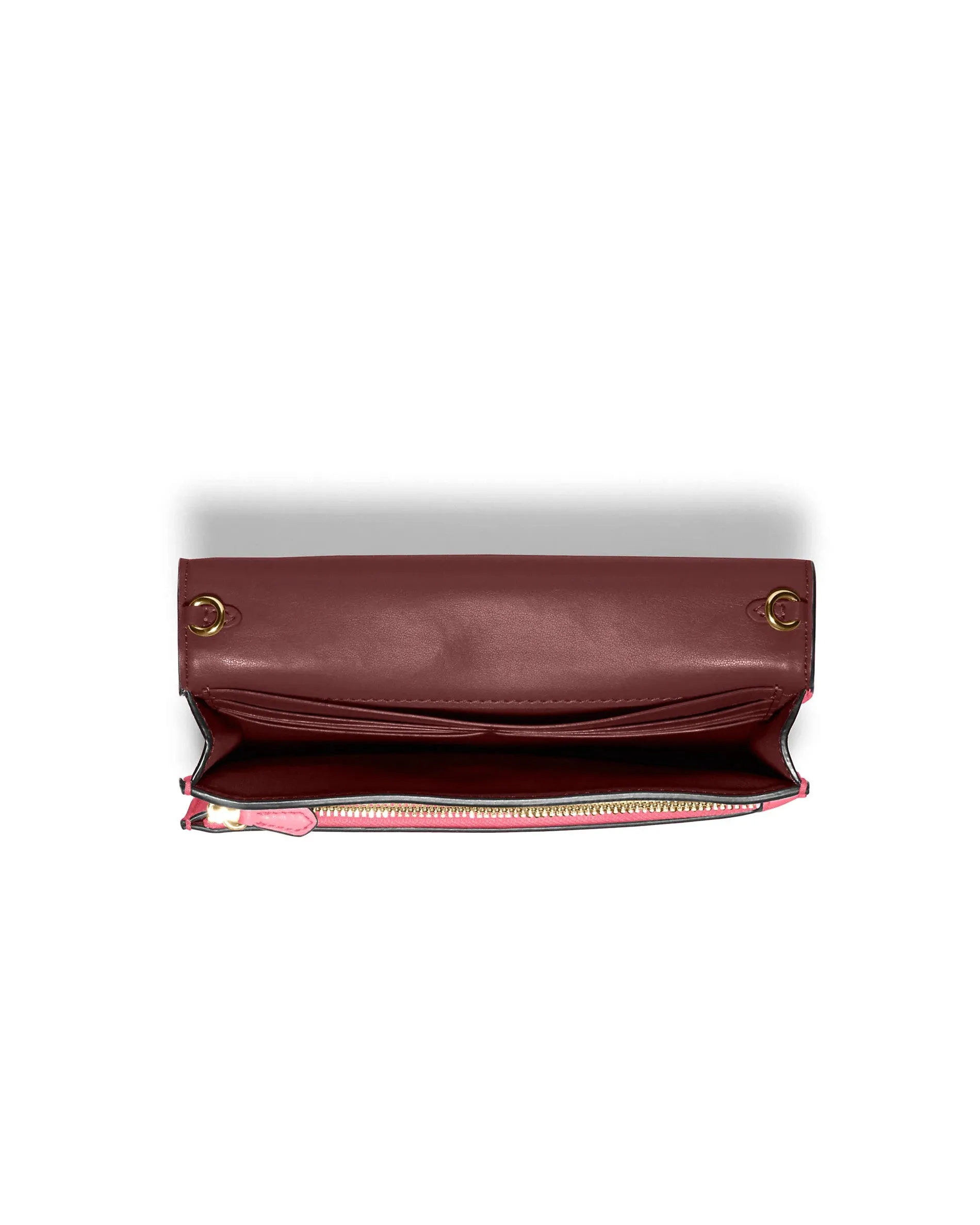 Coach Anna Foldover Crossbody Clutch In Signature Canvas