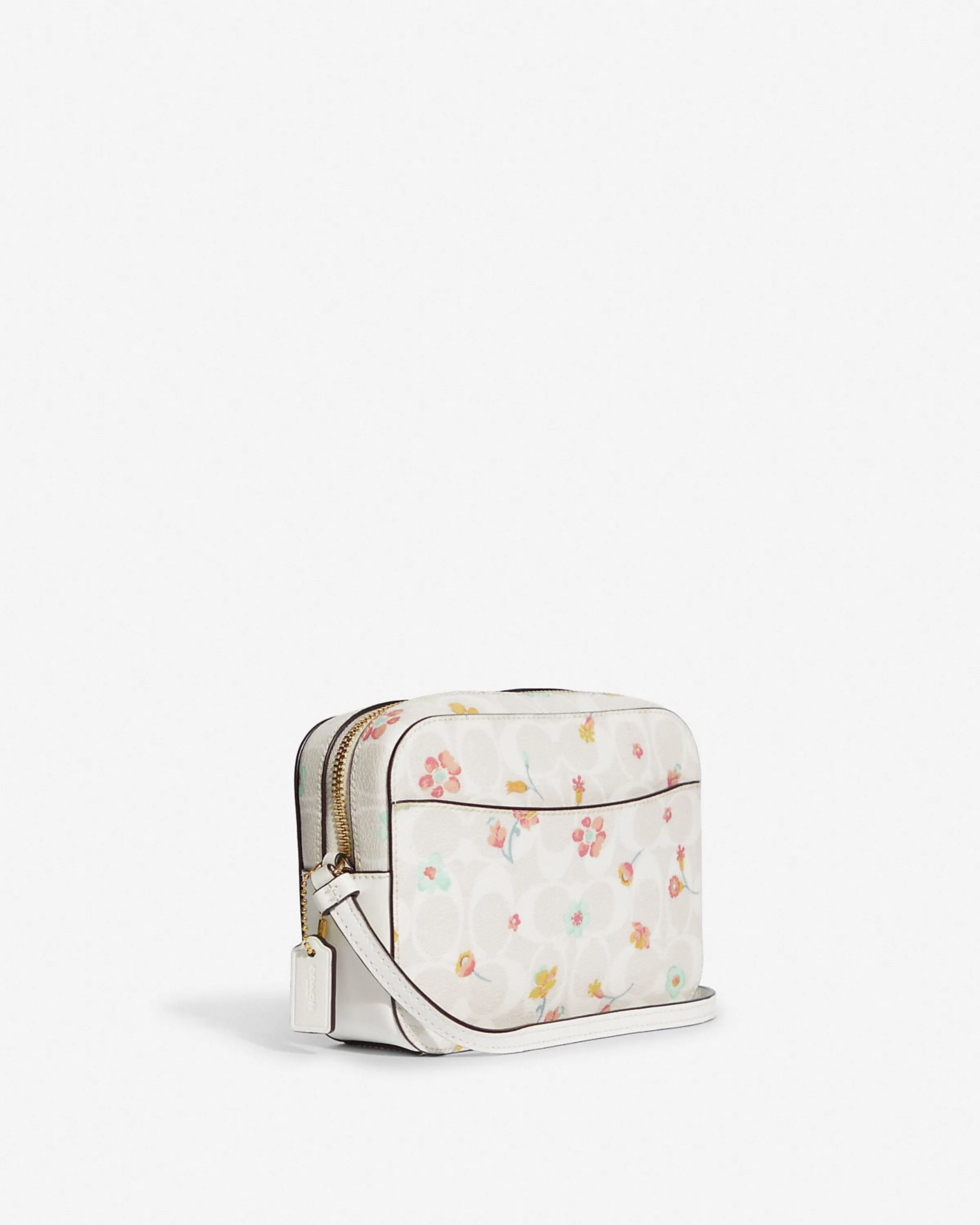 Coach Mini Camera Bag In Signature Canvas With Mystical Floral Print