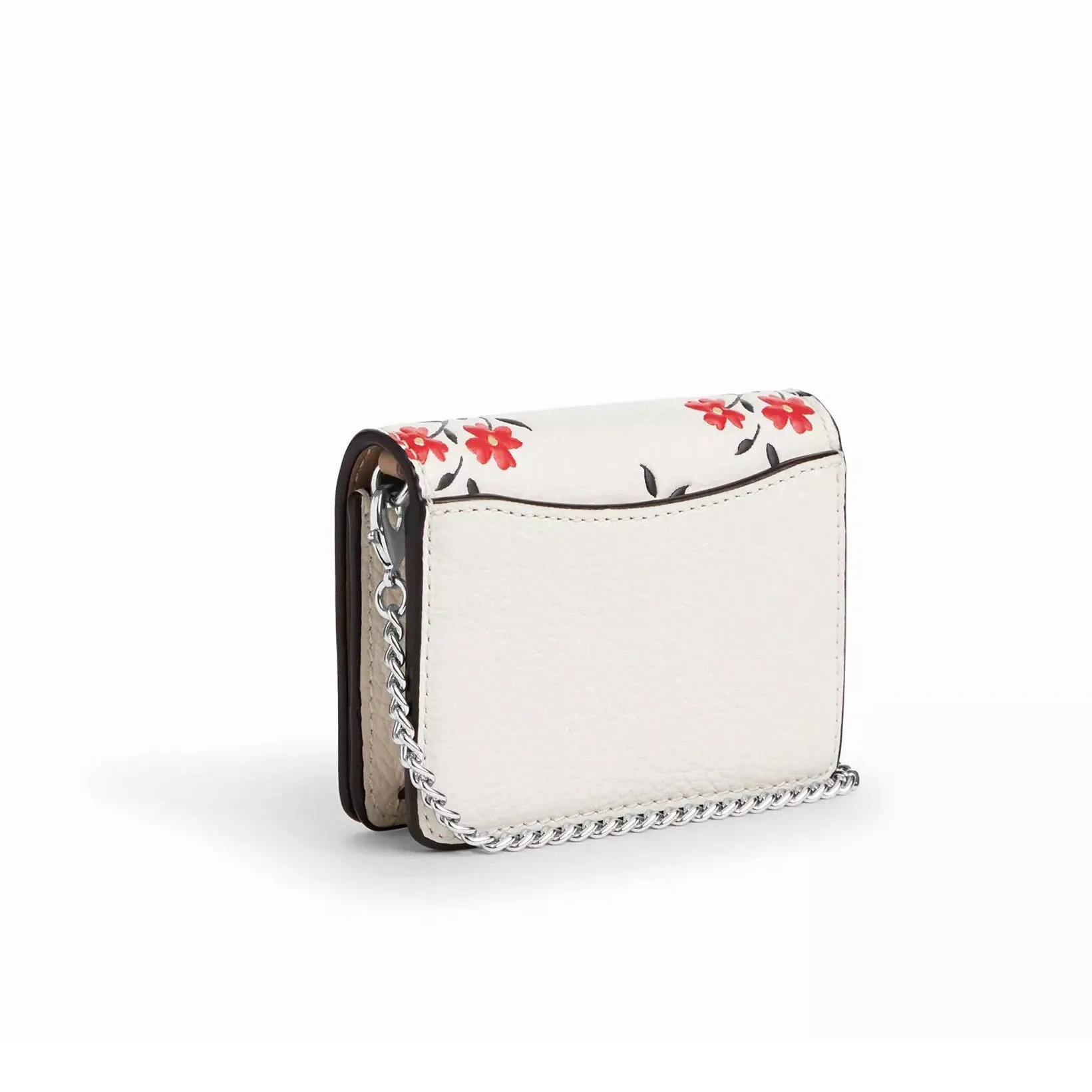 Coach Women's Mini Wallet On A Chain With Floral Print