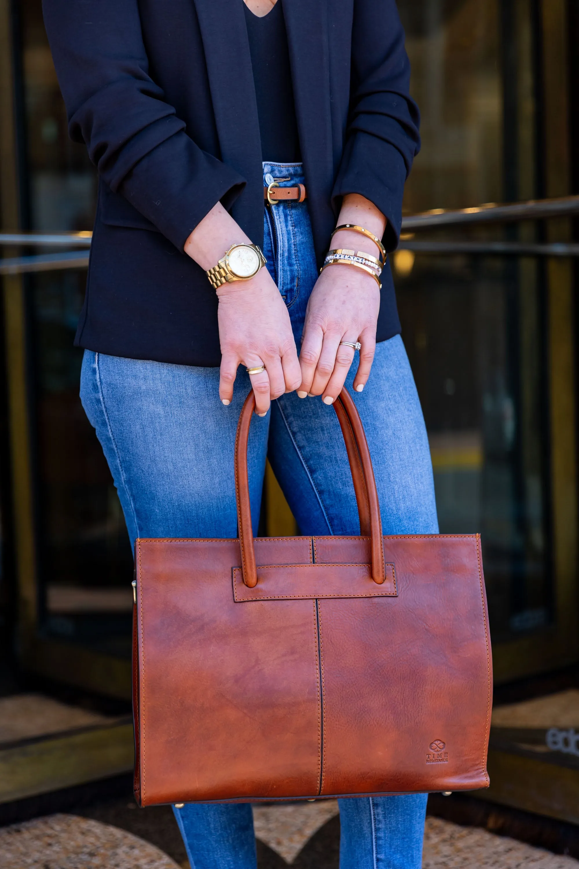 Davina | Leather Laptop / Work Tote