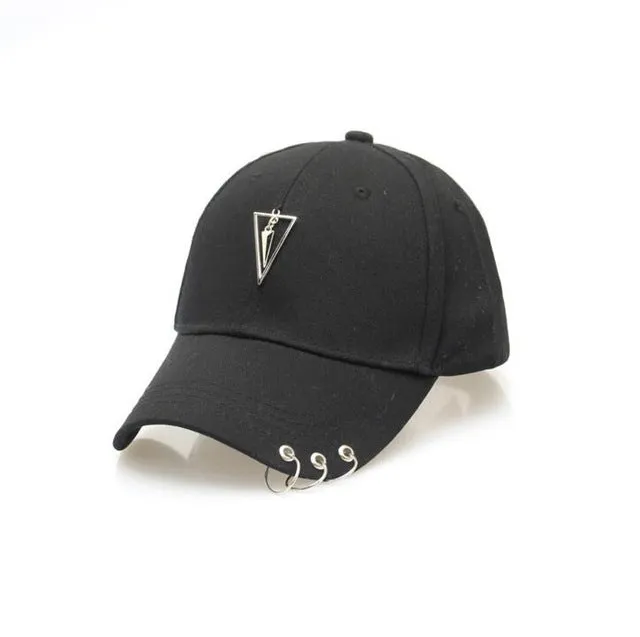 [Dexing] men cap  black unisex  Ring  hats  baseball cap men women snapback caps hip hop fashion  baseball cap with rings