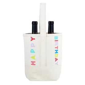 Double Bottle Wine Tote - Happy Birthday