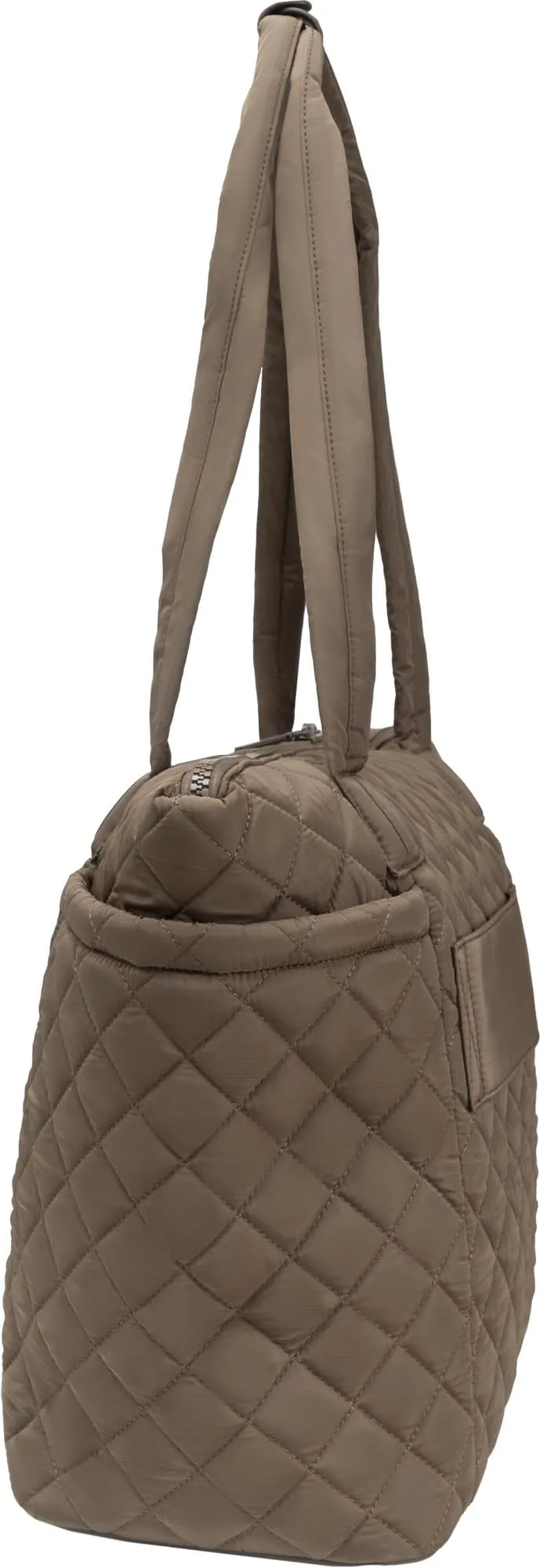 Ellen Tracy 20 Inch Diamond Quilted Nylon Large Travel Workbook Tote Bag