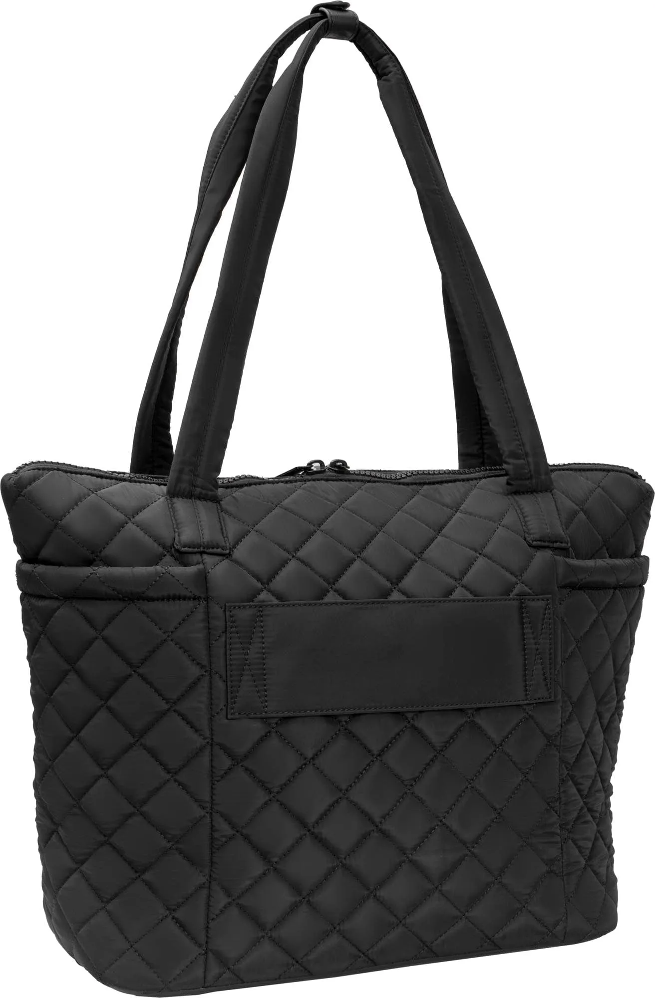 Ellen Tracy 20 Inch Diamond Quilted Nylon Large Travel Workbook Tote Bag