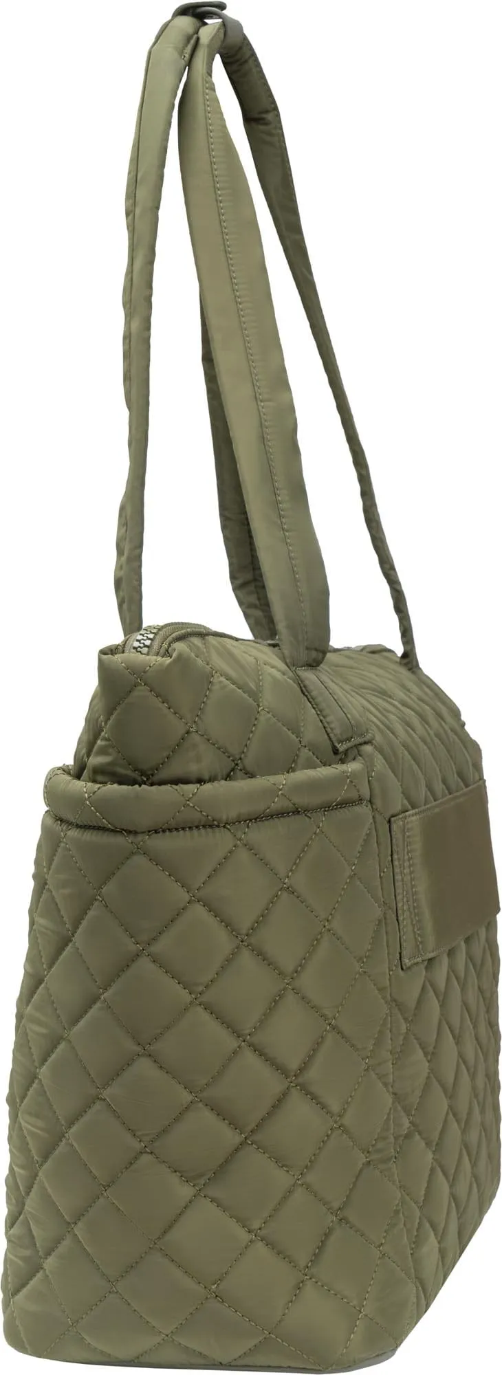 Ellen Tracy 20 Inch Diamond Quilted Nylon Large Travel Workbook Tote Bag