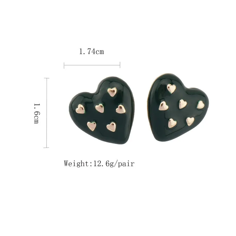 Fashion Heart Stud Earrings