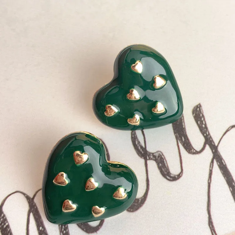 Fashion Heart Stud Earrings