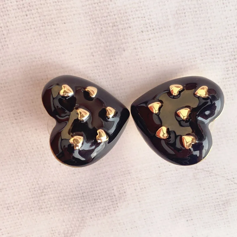 Fashion Heart Stud Earrings