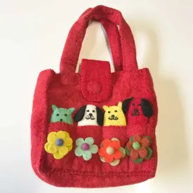 Felt Bag Ruby Red