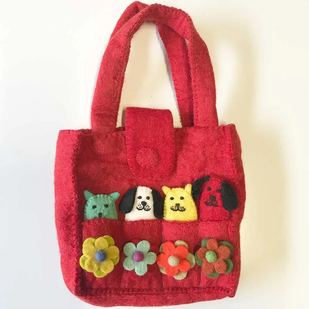 Felt Bag Ruby Red