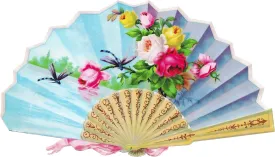 Floral Fan with Dragonflies - 54 Piece Mini Wooden Jigsaw Puzzle