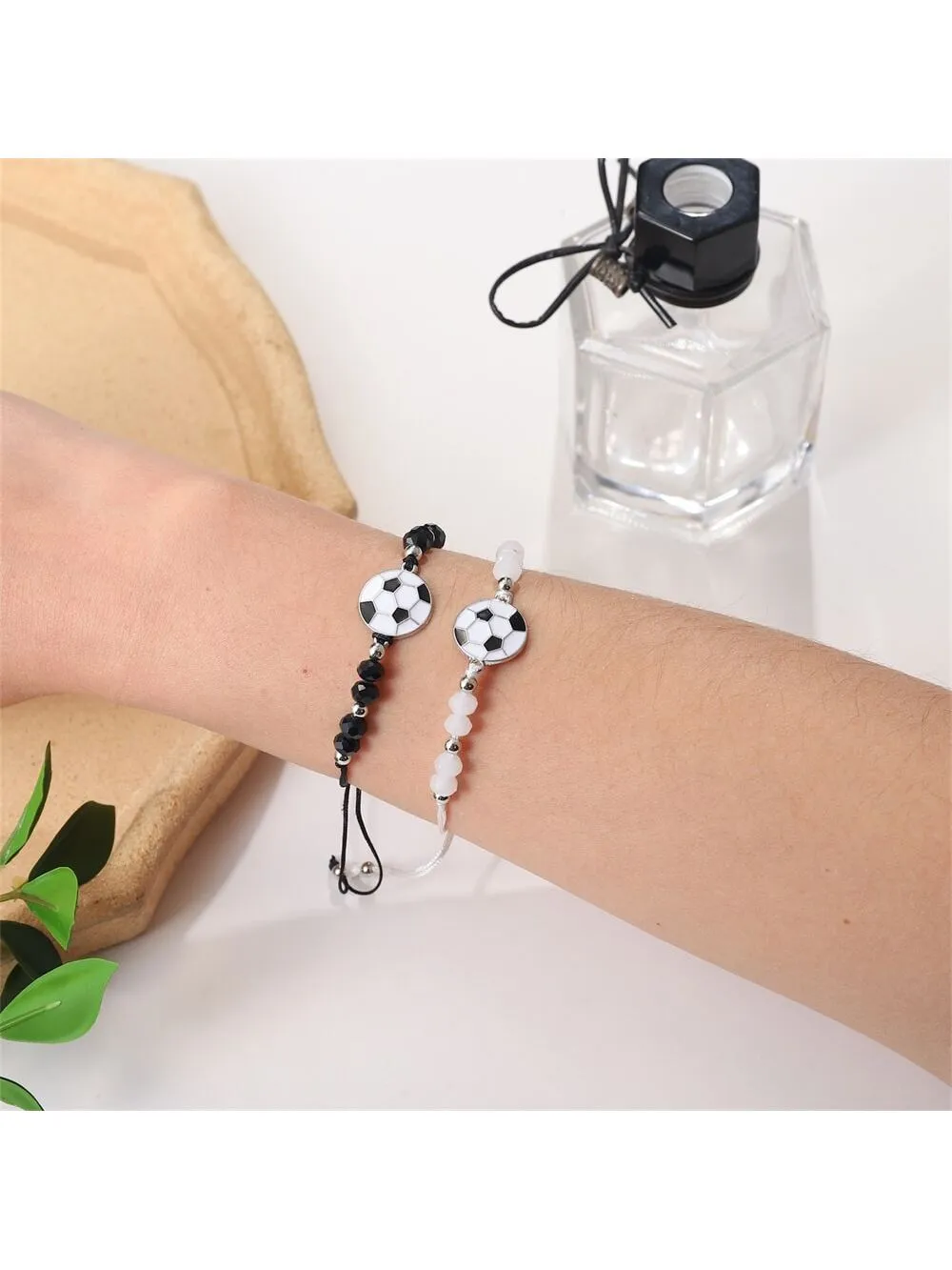 Football Braided Bracelet Adjustable Wrist Rope Unisex Couple Bracelet Sports