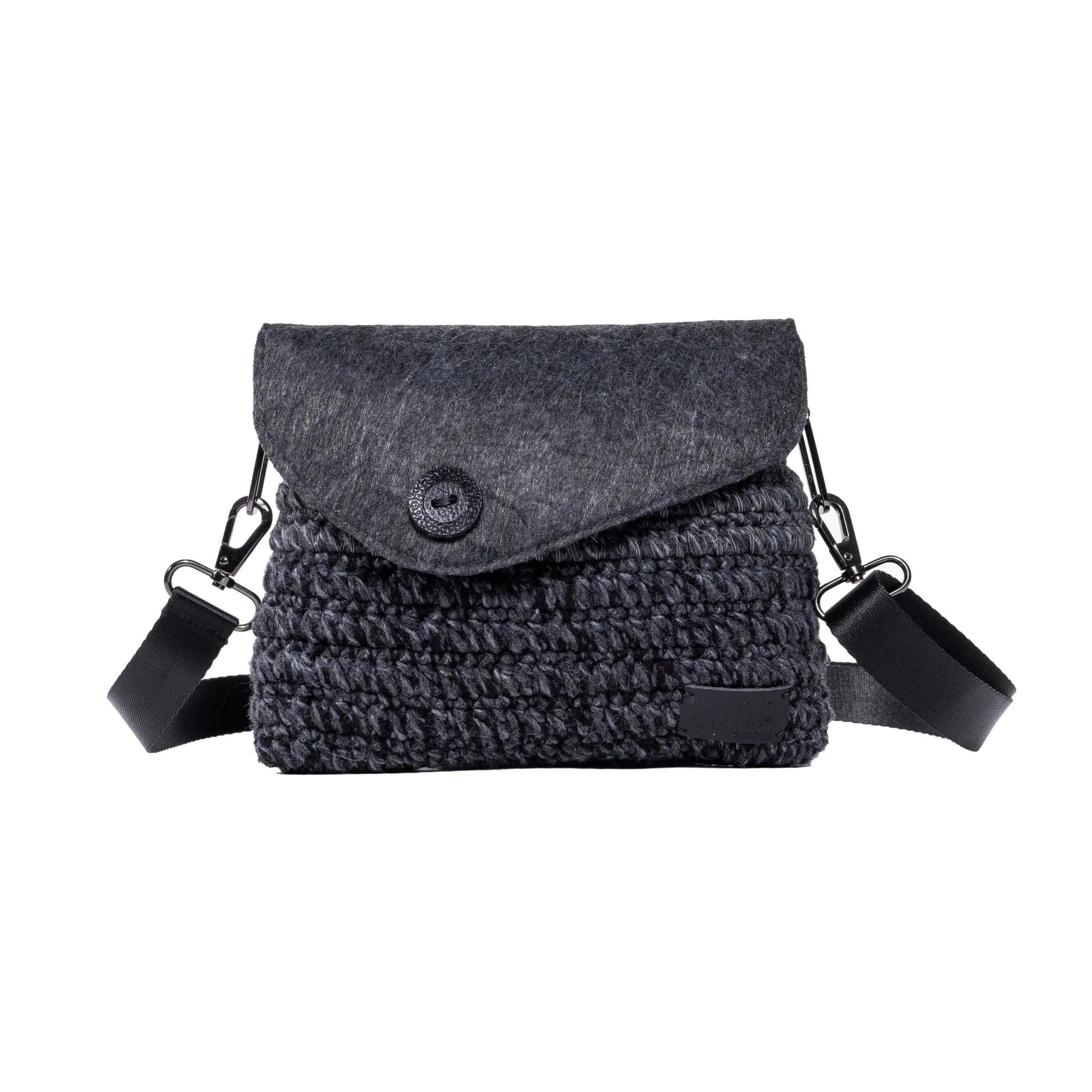 Hand Made Felt Black Bag