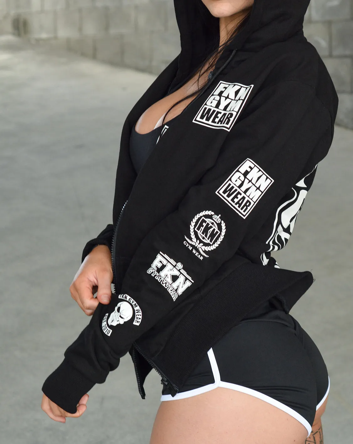 Heist | Women's Zip-Up Gym Hoodie | Black