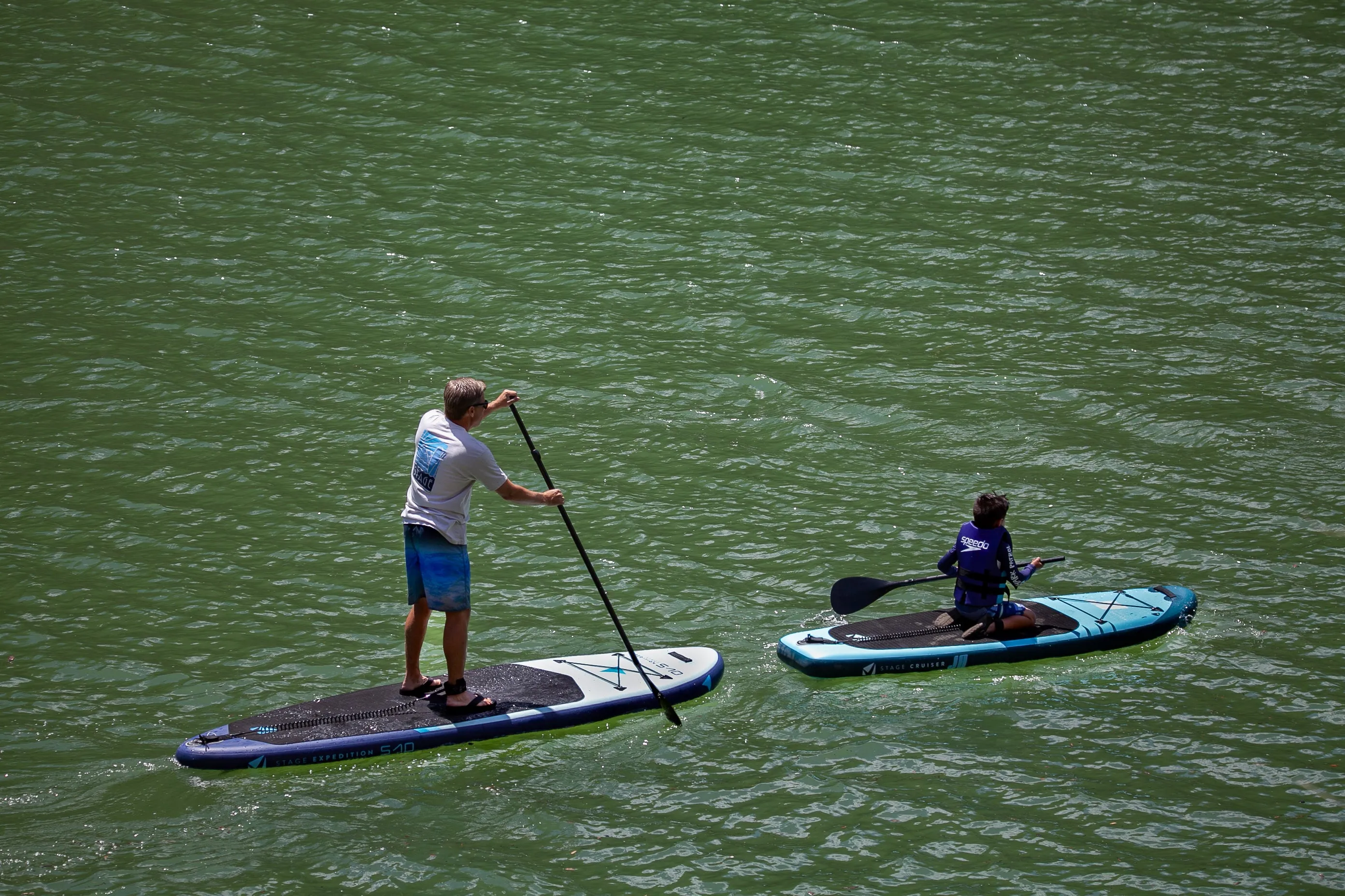 J8 Cruiser Shark - Jr. Inflatable Stand-Up Paddleboard - (Best for Under 80lbs) - SUP Board Package