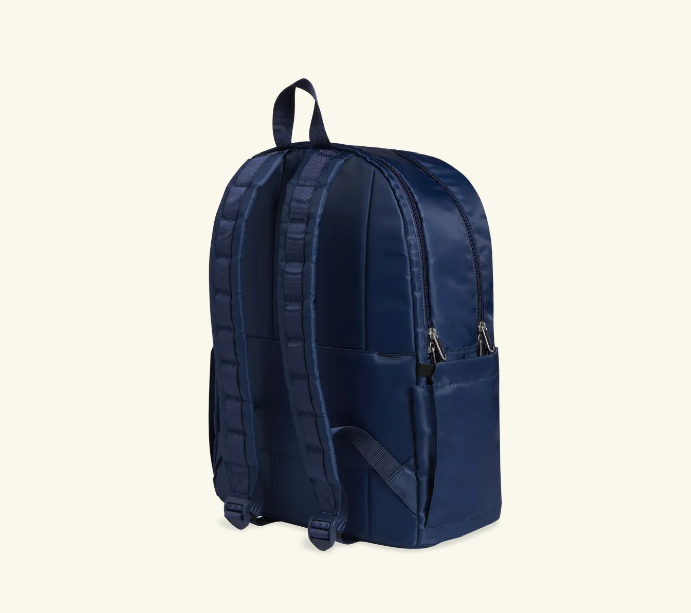 KANE DOUBLE POCKET LARGE BLUE CHEVRON PUFFER BACKPACK