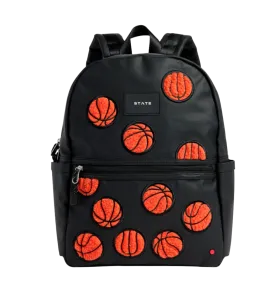 KANE DOUBLE POCKET OVERSIZED FUZZY BASKETBALLS BACKPACK