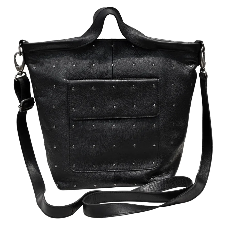 Letti Leather Tote with Studded Accents