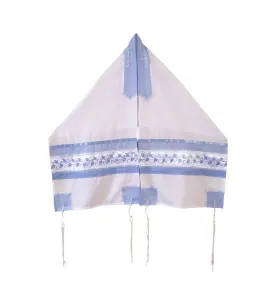 Light Blue Pomegranates Tallit for women, Bat Mitzvah Tallit, Feminine Tallit, Women's Tallit Prayer Shawl