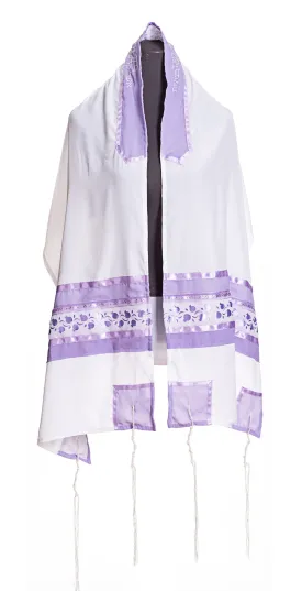 Lilac Pomegranates Tallit for women, Bat Mitzvah Tallit, Feminine Tallit, Women's Tallit Prayer Shawl