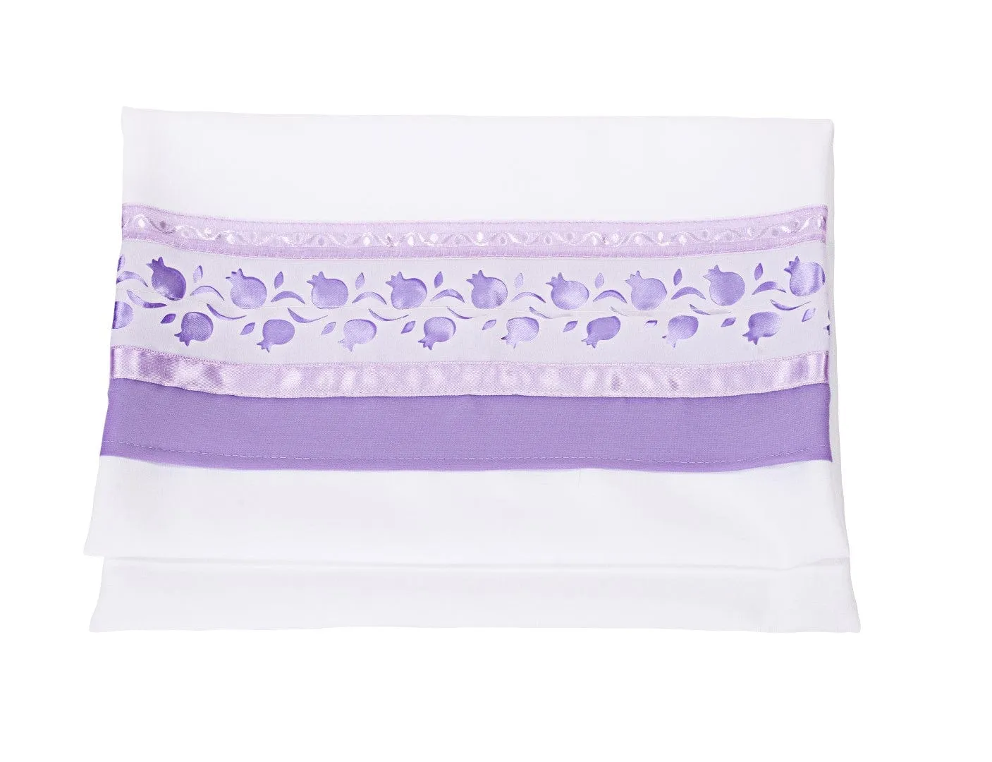 Lilac Pomegranates Tallit for women, Bat Mitzvah Tallit, Feminine Tallit, Women's Tallit Prayer Shawl