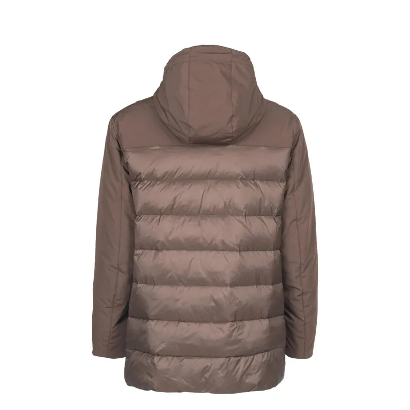 Men's Classic Down Jacket with Mix Shell Fabric